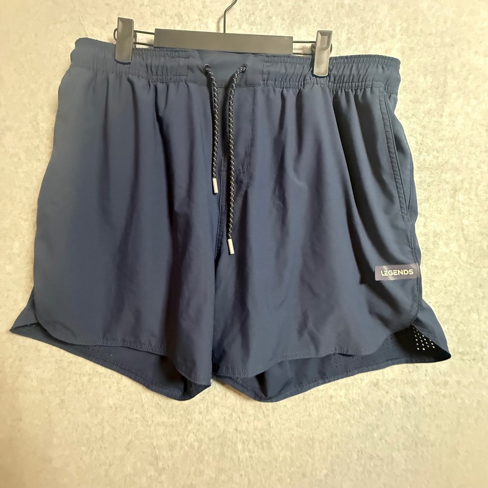 Legends Relay Shorts Mens XXL Navy Blue Athletic Running Gym Lined 0075